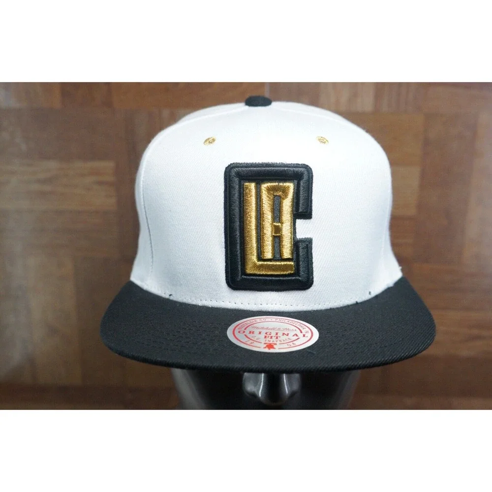 Mitchell & Ness Los Angeles Clippers NBA Snapback (White/Gold/Noir)